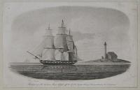 Portrait of  H M late Ship Sylph off the Gull Light House, Connecticut, N America.