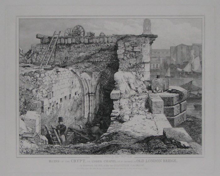 Views Of The Old And New London Bridges.