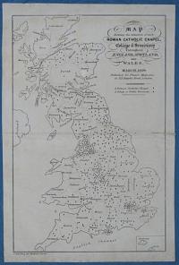Map Shewing the situation of each Roman Catholic Chapel, College & Seminary Throughout England, Scotland, And Wales.