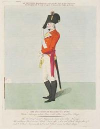 An Officer standing at ease. . . . The Seventeenth Regiment of Foot.