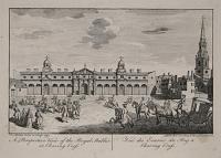 A Perspective View of the Royal Stables at Charing Cross.