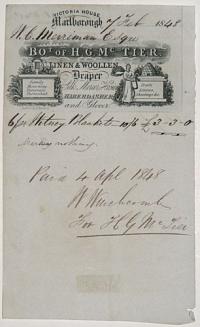 [Draper.]  Bot. of H. G. Mc. Tier,  Linen & Woollen Draper