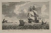 Skelt's Views. No 11. The Ajax, a Man of War, sailing into Portsmouth Harbour, with a View of South Sea Castle.