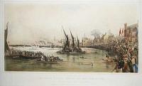 To the Gentlemen of the Oxford and Cambridge University Boat Club This View of Mortlake with the Boat Race April 4th 1868