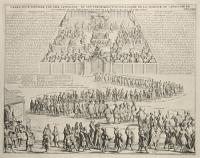 Carte pour Donner une Id&eacute;e Generale du Gouvenement d'Ecosse; L'Ordre de la Marche ou Cavalcade de l'Assmbl&eacute;e de son parlement; et celui de la S&eacute;ance de cet Illustre Corp.