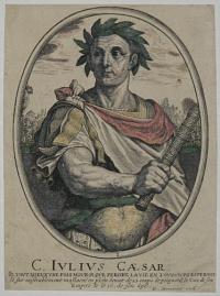 C. Iulius Caesar. Il Vaut Mieux Une Fois Mourir Que Perdre La Vie En Tousious Esperant. Il fuit miserablement massacr&eacute; en plein Senat de 23.coups de poignard le V.an de son Empire & le 56. de son &acirc;g&eacute;.