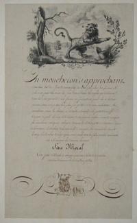 [Writing sheet.]  Un moucheron s'approchant...[etc.]