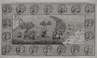 The Spanish Invincible Armada, attacked between Dover and Calais, and defeated by the English Fleet.