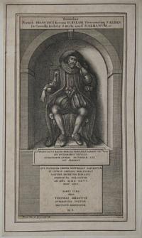 Tumulus Praenob: Francisci Baronis Verulam, Vicecomitisq, S.Alban in Cancello Ecclesiae S. Mich: apud S. Albanum.