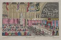 Queen Victoria dining at Guildhall with the Lord Mayor & Citizens of London. November 9th. 1837. 84.