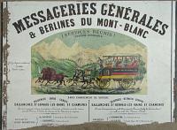 Messageries Générales & Berlines du Mont-Blanc. (Service Réunis) Système Inversable. Only diligence authorised to take Coocks tickets. Sans changement de voiture.