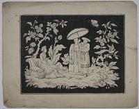 [A Chinese nobleman greets a young lady.]