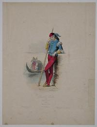 Gondolier Venitien. Costes. Etrangers.
