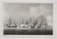 The Spartan, Capt.n J. Brenton, engaging a French squadron in the Bay of Naples, May 3rd, 1810.