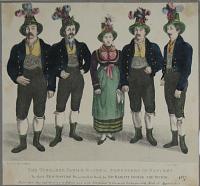 The Tyrolese Family, Rainer, Songsters of Nature!! In their New Costume Presented to them by His Majesty George the Fourth. Before whom they had the honor to Perform and were Sanctioned by his most distinguised Mark of Appreciation. 1827.