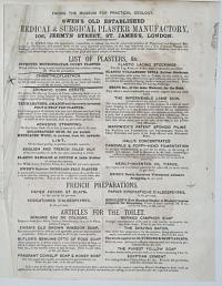 Ewen's Old Established Medical & Surgical Plaster Manufactory, 106, Jermyn Street, St. James's, London.