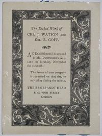 The Etched Work of Chs. J. Watson and Col. R. Goff.