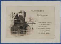 Nuremberg and Rothenburg. Some Water Colours by Wilfrid Ball are to be seen at Dunthorne's Gallery 5 Vigo Street on Saturday 5th. Dec.r and following 14 days.