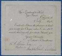 [Print dealer] The Rembrandt's Head, Vigo Street, London, W.  To "F. Levien Esq. Chestnuts Maple Road Surbiton"