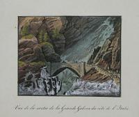 Vue de la sortie de la Grande Galerie de c&ocirc;t&eacute; de l�Italie.