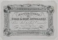 Edward Day, Manufacturer of Gold & Gilt Jewellery, Silver, Steel & Black Ornaments.