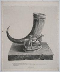 This drinking Horn was presented to Daffydd ap Ifan, by King Henry the 7th, at Llwyn Dafydd, in the Parish of Llandypilio Gogo; where he slept, one night, in his march through Cardiganshire, after he landed in Milford Haven.
