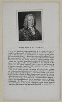 Joseph Ames, F.R.S. & F.S.A.