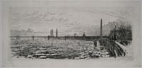 The First Winter of Cleopatra's Needle on the Thames 1878-9.
