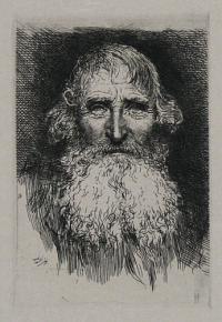 [Portrait study; a man with a beard.]