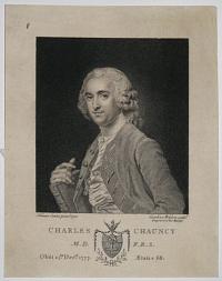Charles Chauncy M.D. F.R.S. Obiit 25.to Dec.ri 1777 Aetatis 68.
