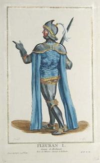 [Netherlands] Fleuran I.  Comte de Hollande.  Tiree de l'Histoire Generale de Hollande.