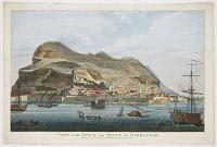 View of the Rock and Town of Gibraltar.