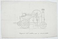 [Straw-burning ploughing engine.]