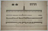 Plan, Section and Elevations of Fleet Market.