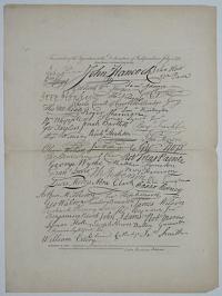 Fac-similes of the Signatures to the Declaration of Independence July 4 1776.