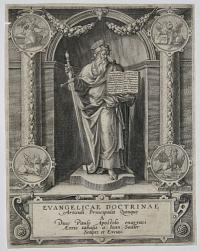 Evangelicae Doctrinae. Articuli Principales Quinque Diuo Paulo Apostolo enarrati Aereis tabulis a Ioan: Sadler Scalpti et Excusi.