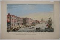 A view of the Custom House, with part of the Tower, taken from ye River Thames London. V&uuml;e de la Douane et une partie de la Tour, prise de la Riviere Thamise a Londres.