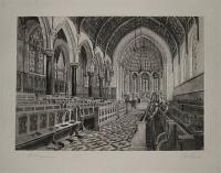 [Clifton College. ____ "Interior of the Chapel from the South-West corner".]