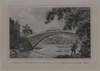 View of a New Bridge on the Rive Eske; adjacent is a Cotton Mill.