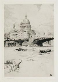 [Blackfriars Bridge, with a view of St. Paul's Cathedral.]