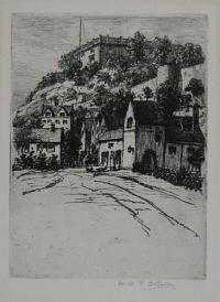 [Nottingham Castle and the Old Trip to Jerusalem Inn.]