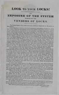 Look to your Locks! An Exposure of the System pursued by the Venders of Locks. ... The Following Extracts from the 