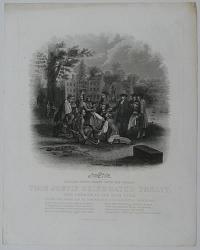 William Penn's Treaty with the Indians. This Justly Celebrated Treaty, was formed in the year 1682; Under the Large Elm at Shackamaxon, Now Kensington, Philadelphia.