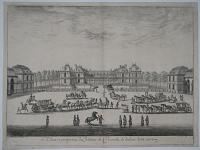 Veue et perspective du Chasteau de Versaille, de dedans lanti court.