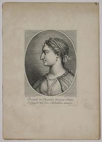 Portrait de Clèopatre derniere Reine d'Egypte tiré d'un Medaillon antique.
