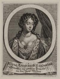 Maria K&ouml;nigs Jacobi II in Engeland Gemahlin eine gebohrne Princesin aus dem Haus Modena.
