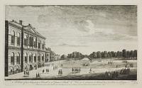 A View of the Treasury & Canal, in St. James's Park. V&uuml;e de la Tresoire & Canal, dans le Parc de St. Jaques.