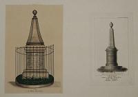 [Two images of the tomb of Philip Miller (1691 - 1771), gardener, at Chelsea; one in pen and ink and watercolour, the other engraved.] (2)
