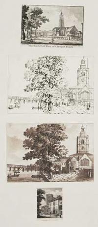 The South East View of Chelsea Church. [&] [Chelsea.] [&] [Chelsea.] [&] Chelsea Old Church.