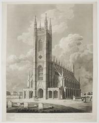 To the Hon.ble & Rev.d Gerald Valerian Wellesley DD Rector of St Luke's Chelsea, this South West View of the New Church from an Original Drawing by the Arch.t is with permission humbly dedicated by his much obliged & devoted Serv.t George Hawkins.